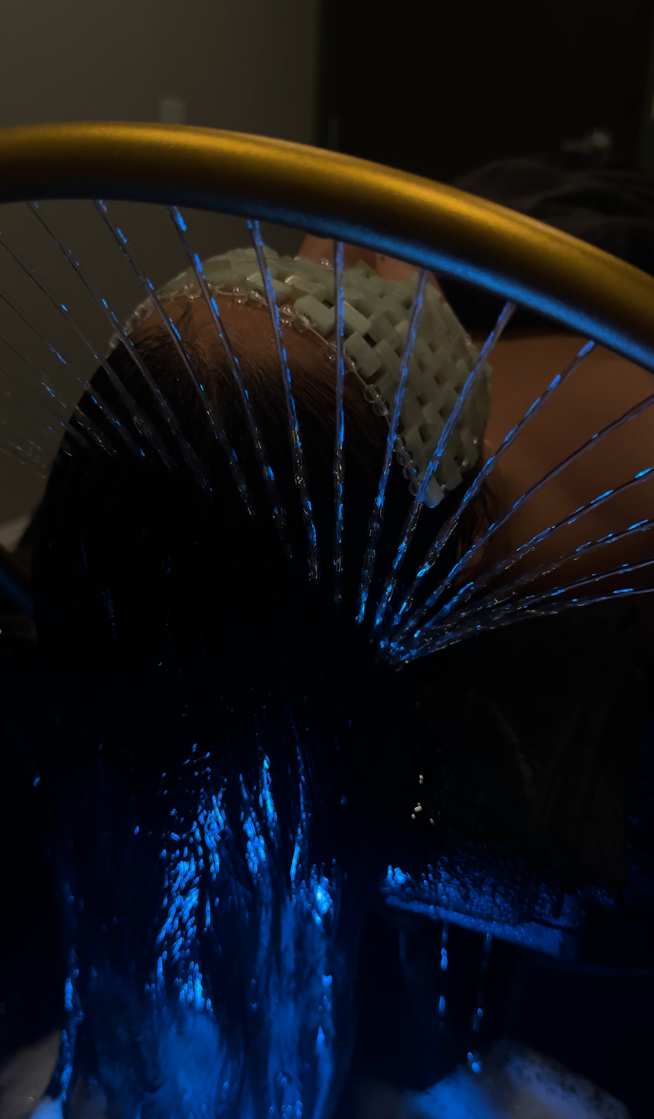 Japanese head spa treatment with LED-lit water at Hair + SKN